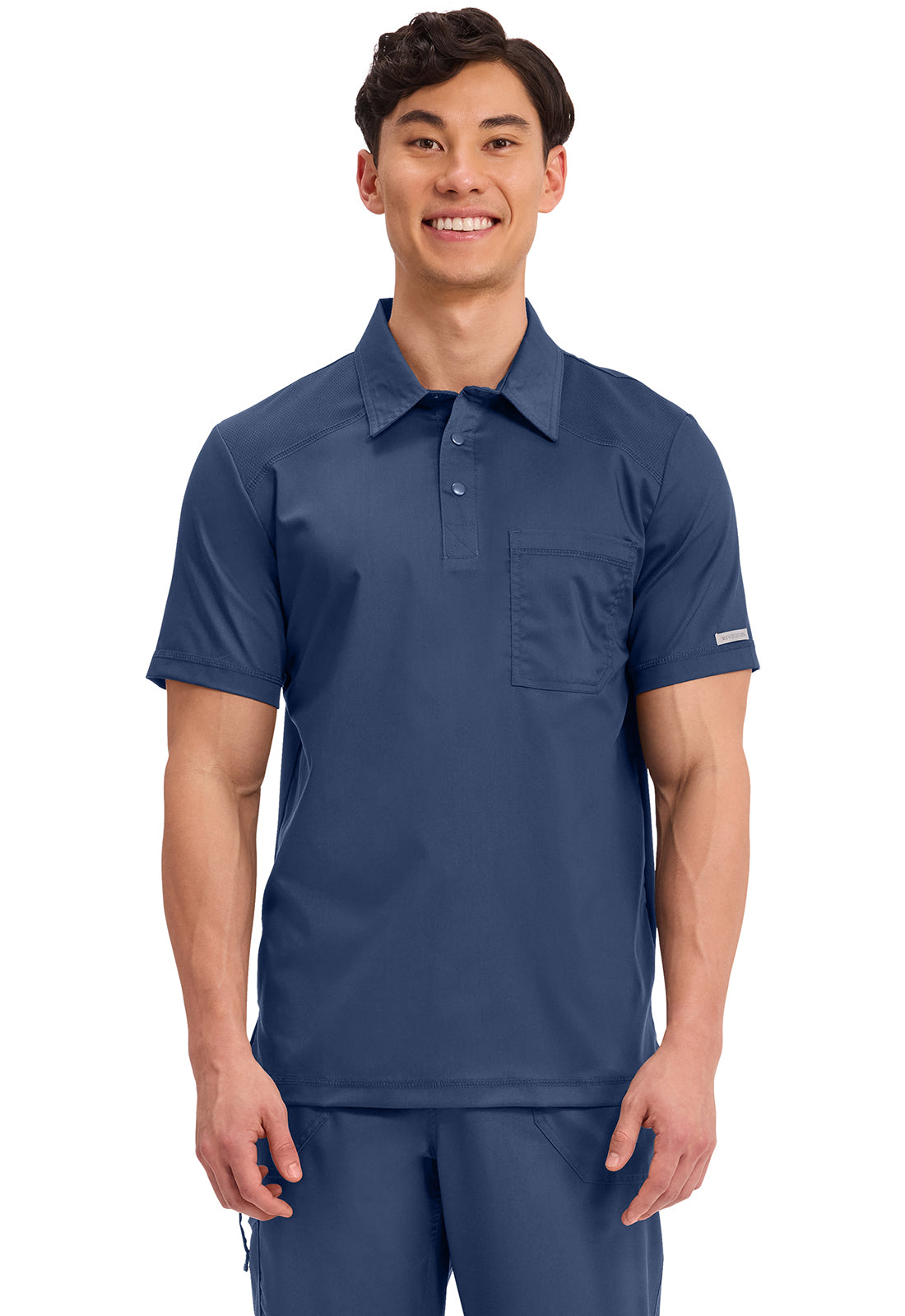 Cherokee WWE615 Men's Polo Shirt - Navy (front)