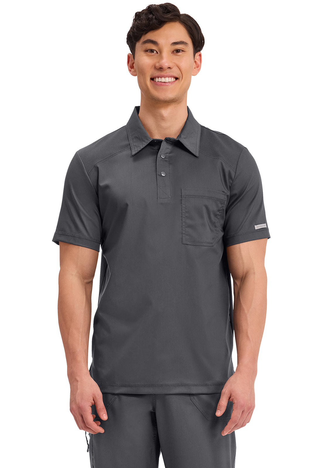 Cherokee WWE615 Men's Polo Shirt - Pewter (front)