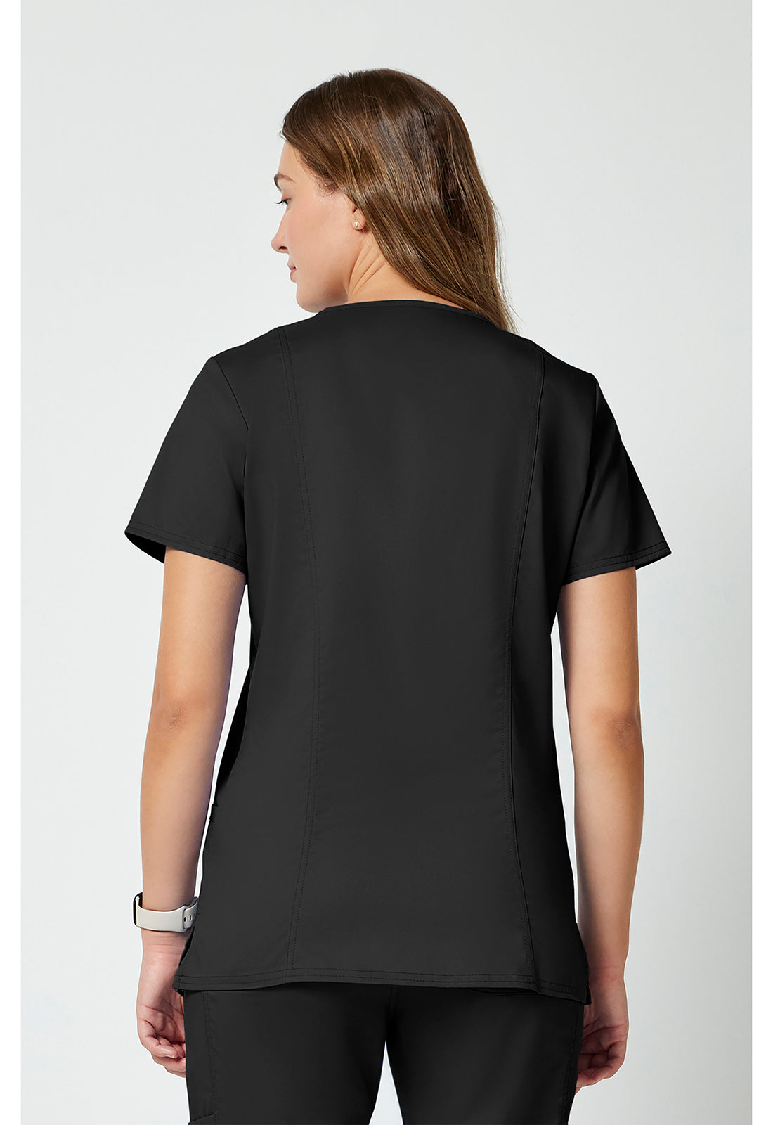 Cherokee WWE620 V-Neck Top - Black (back)