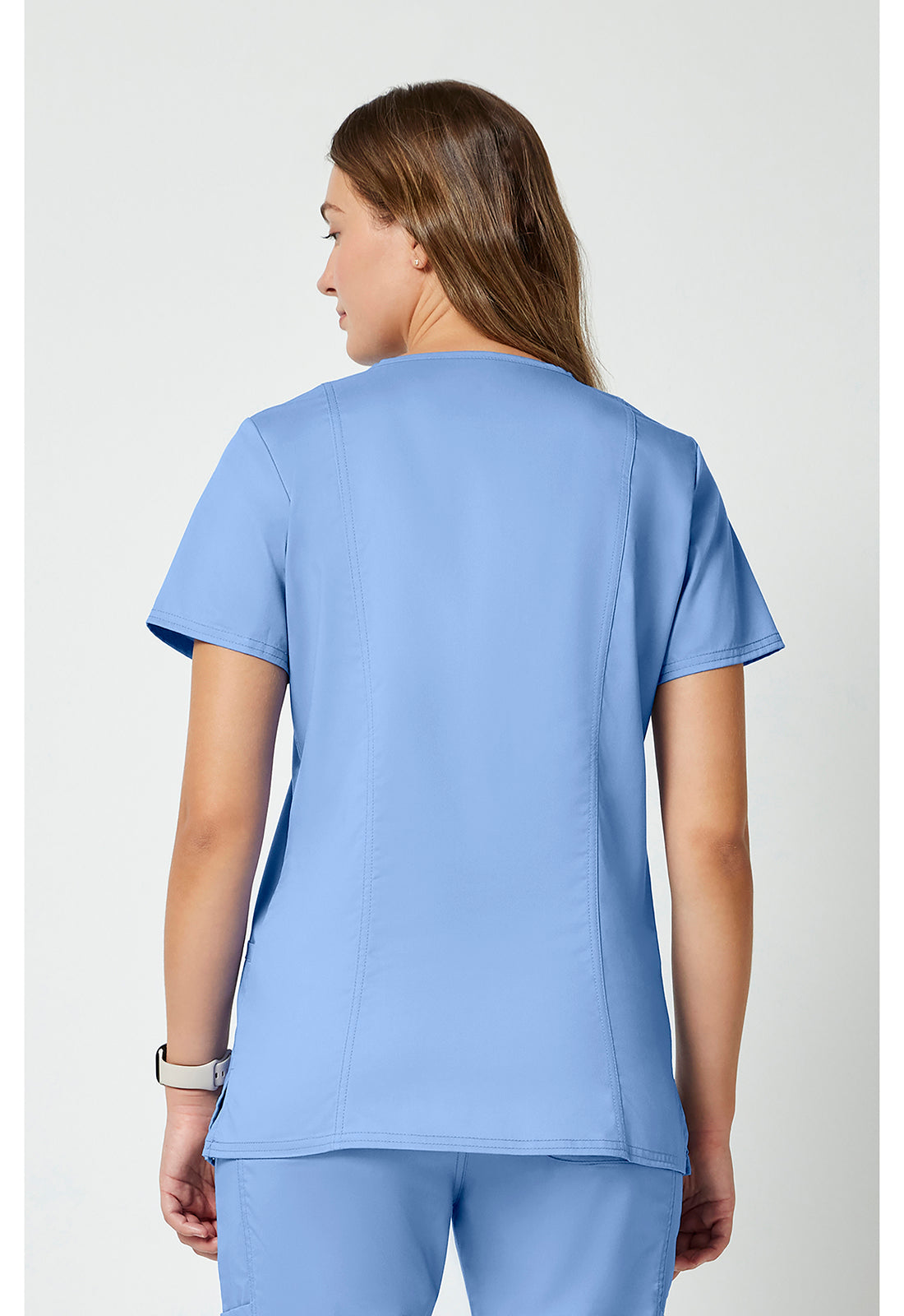 Cherokee WWE620 V-Neck Top - Ciel Blue (back)