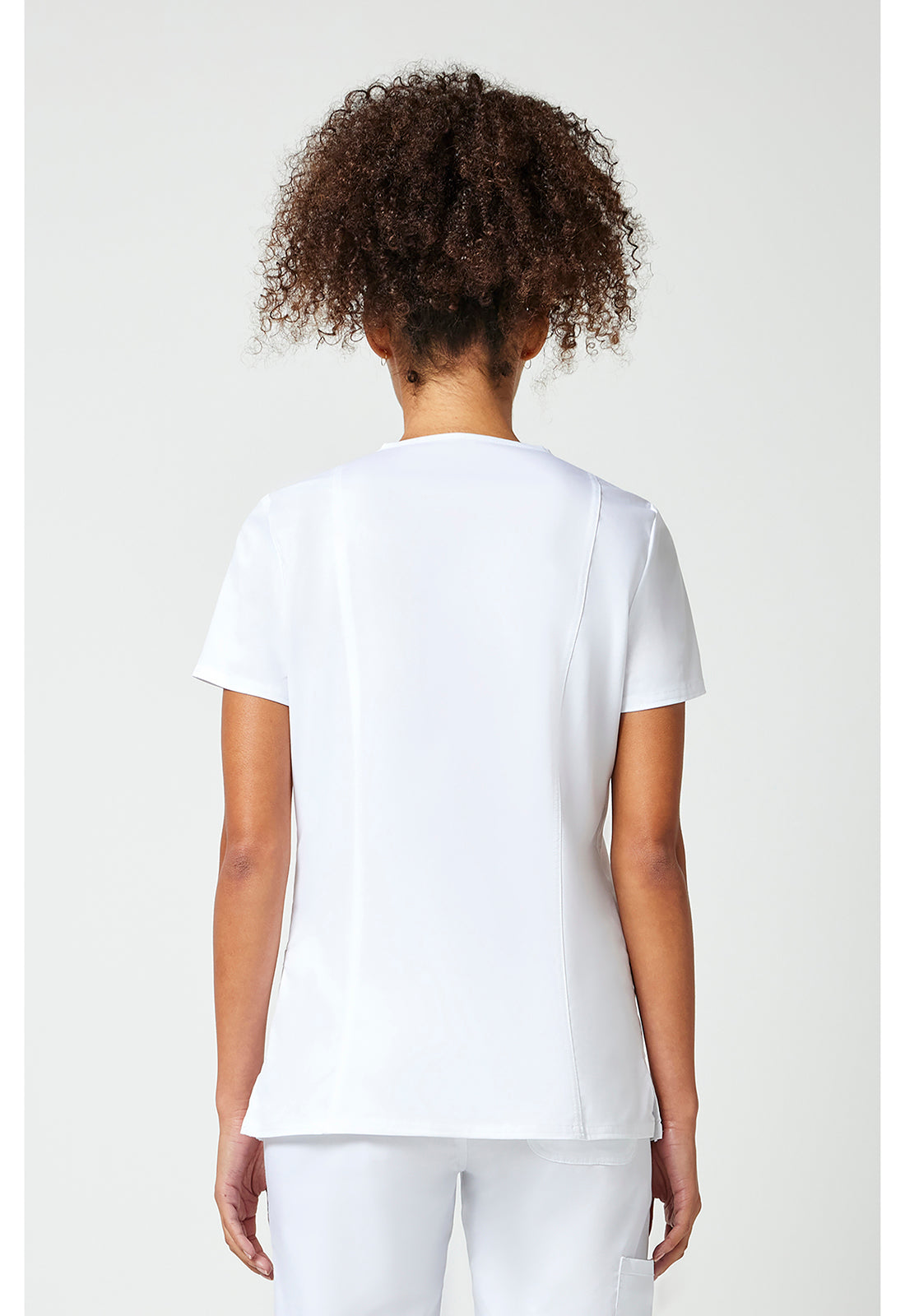 Cherokee WWE620 V-Neck Top - White (back)