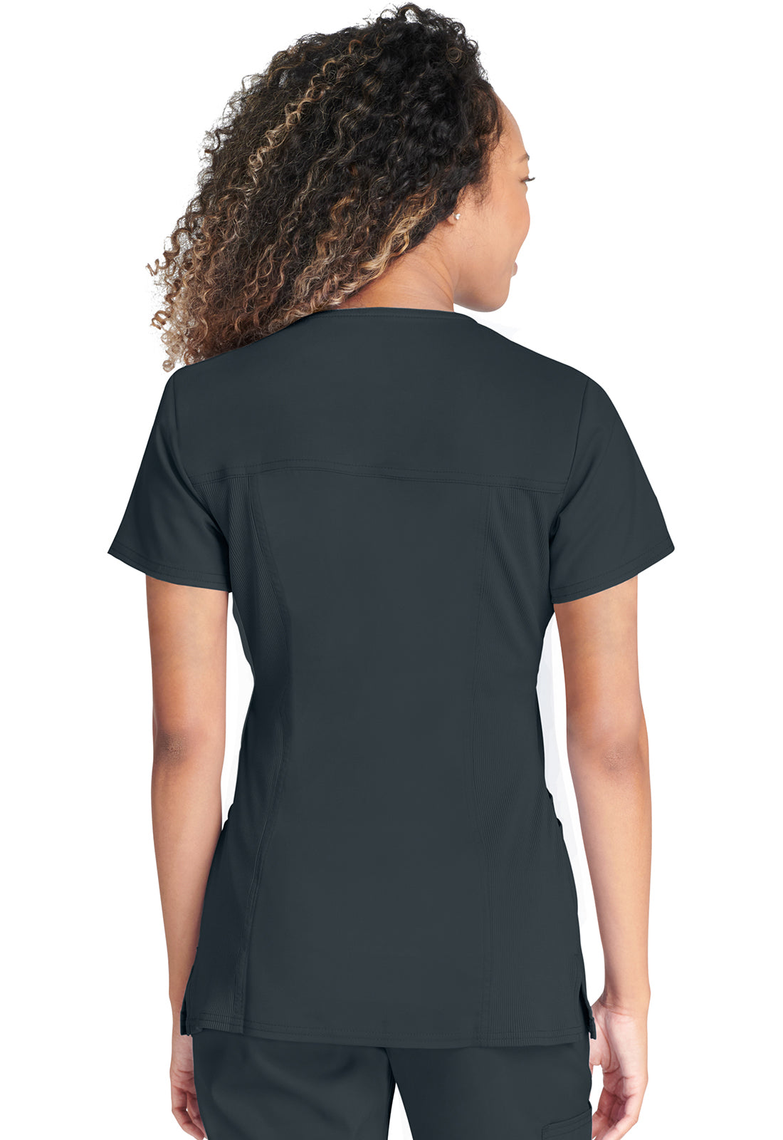 Cherokee WWE770AB V-Neck Top - Pewter (back)