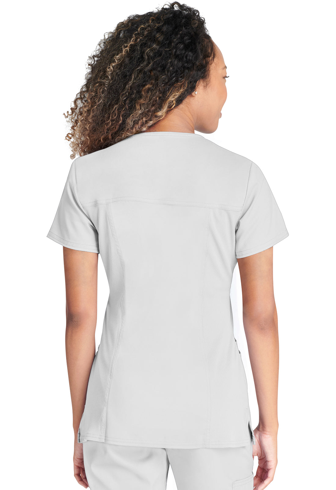 Cherokee WWE770AB V-Neck Top - White (back)