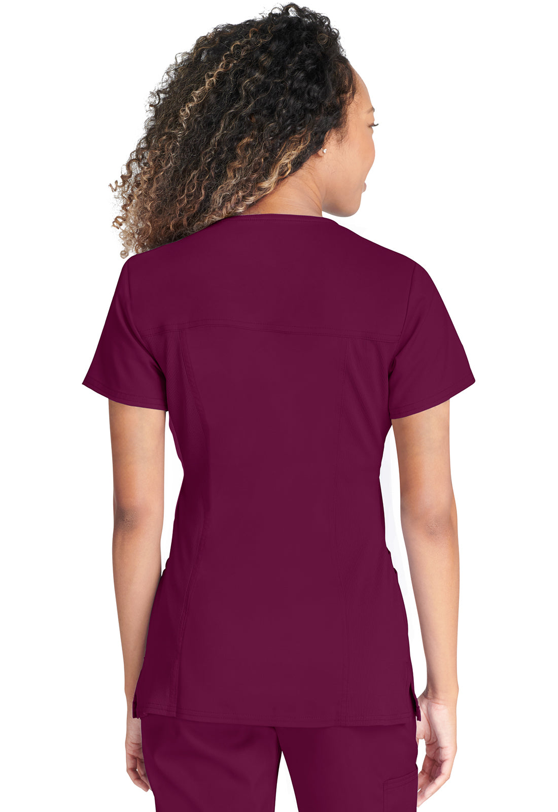 Cherokee WWE770AB V-Neck Top - Wine (back)