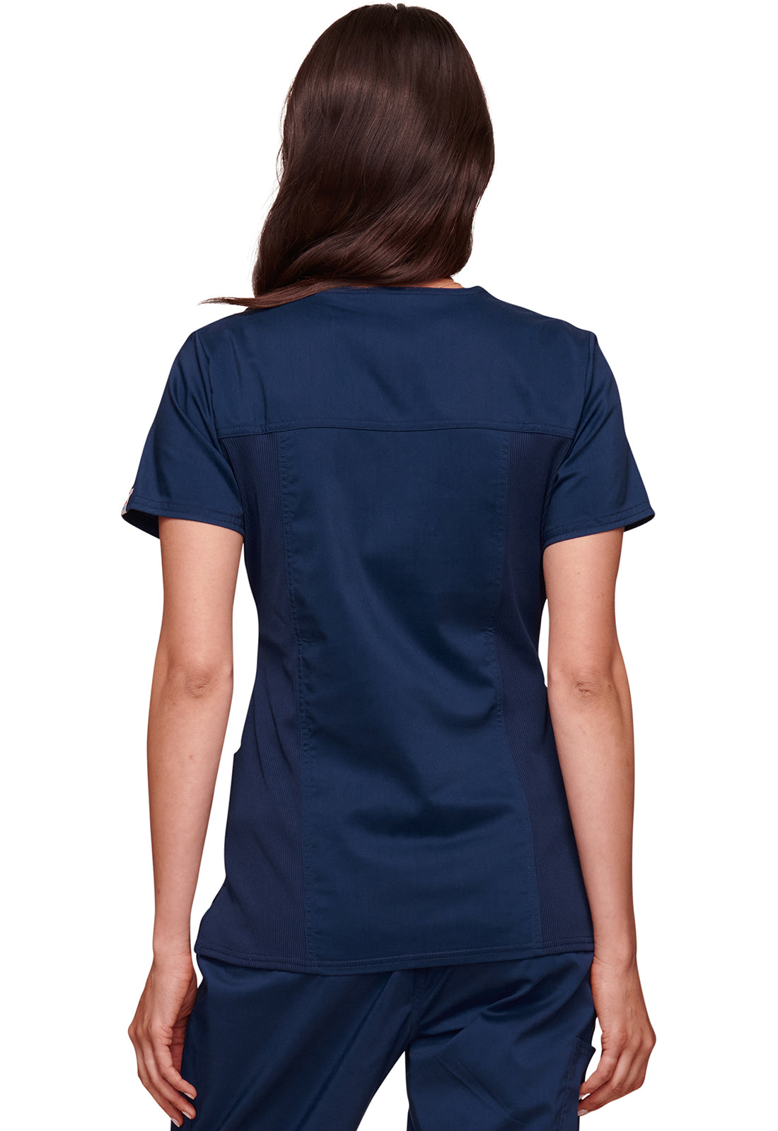 Cherokee WWE775AB Mock Wrap Top - Navy (back)