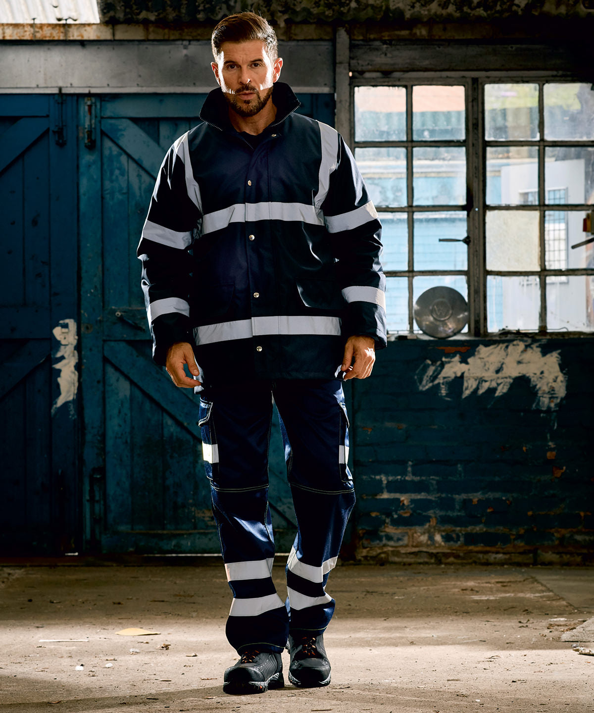Yoko Hi-vis security jacket, lifestyle photo