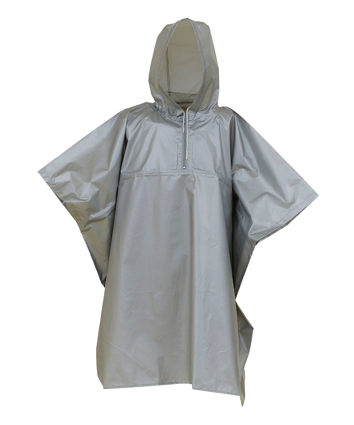 Yoko Promo poncho in Silver, front view