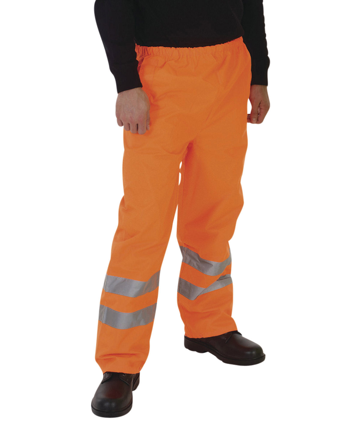 Yoko Hi-vis waterproof overtrousers in Orange, lifestyle photo