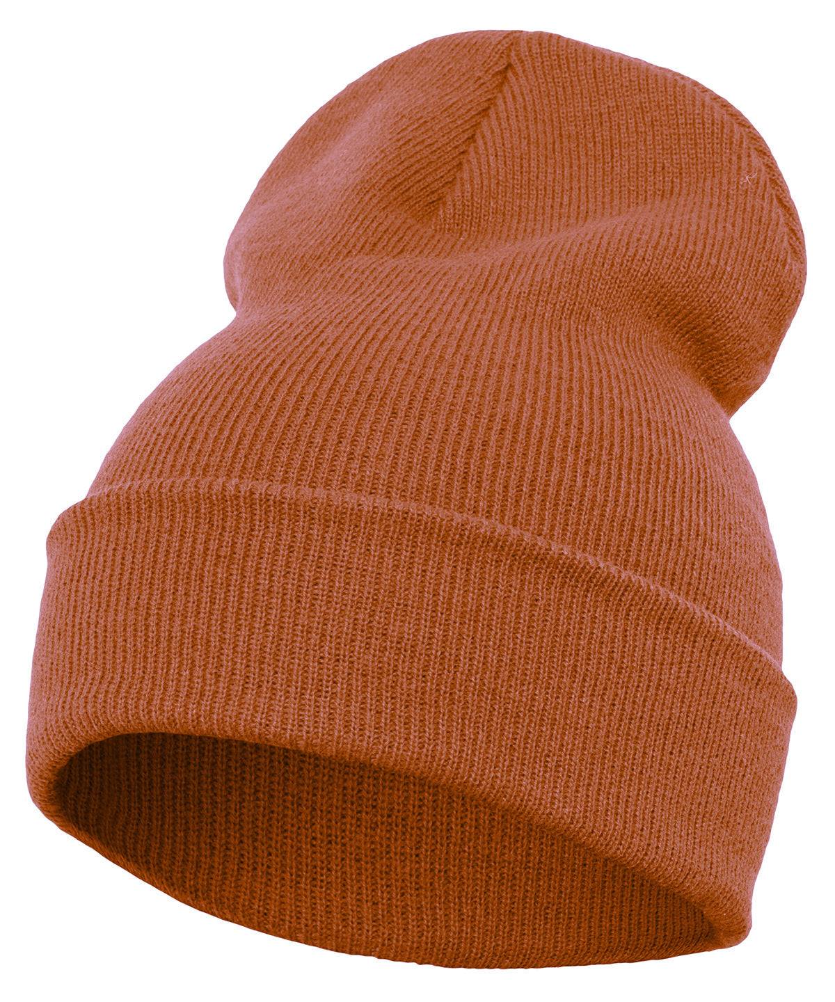 Flexfit by Yupoong Heavyweight long beanie in Toffee, front view