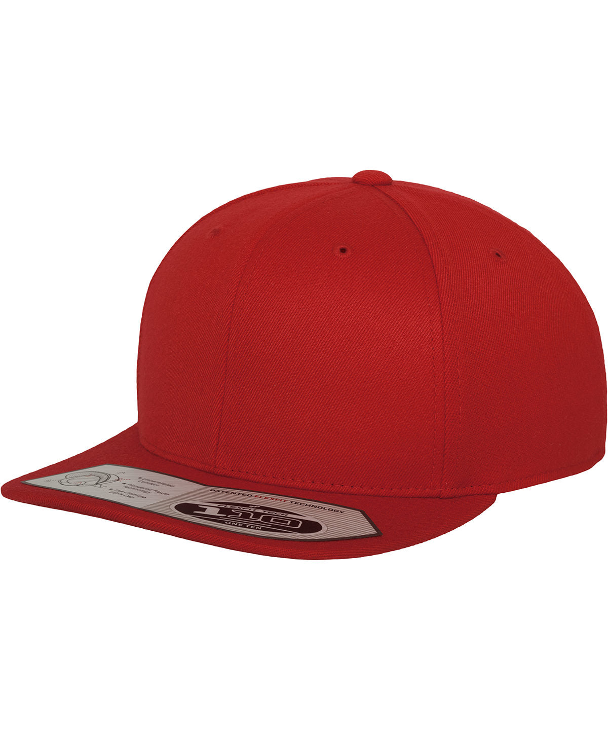 Flexfit by Yupoong 110 fitted snapback in Red, front view