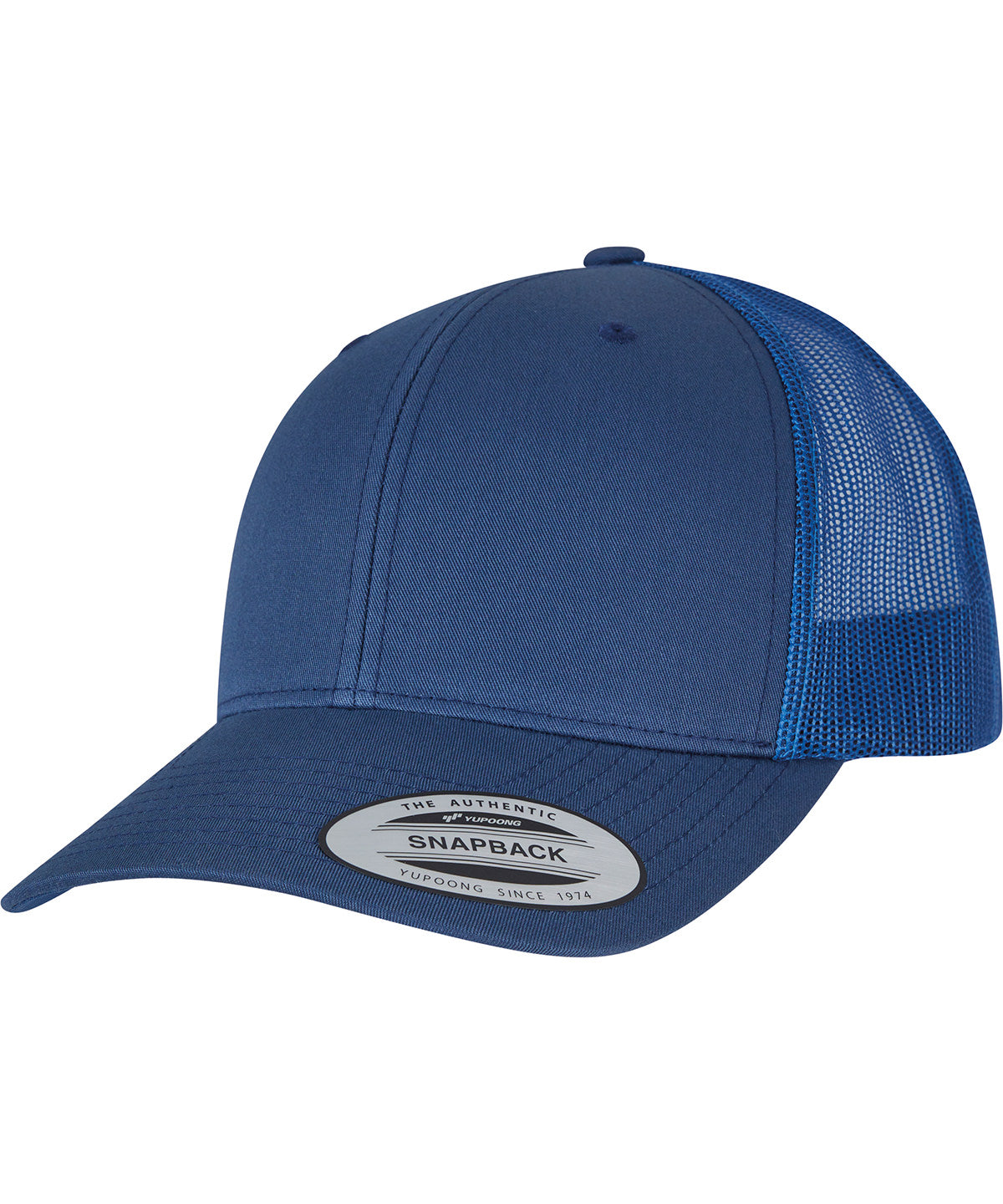 Flexfit by Yupoong Retro trucker cap in Light Navy, front view