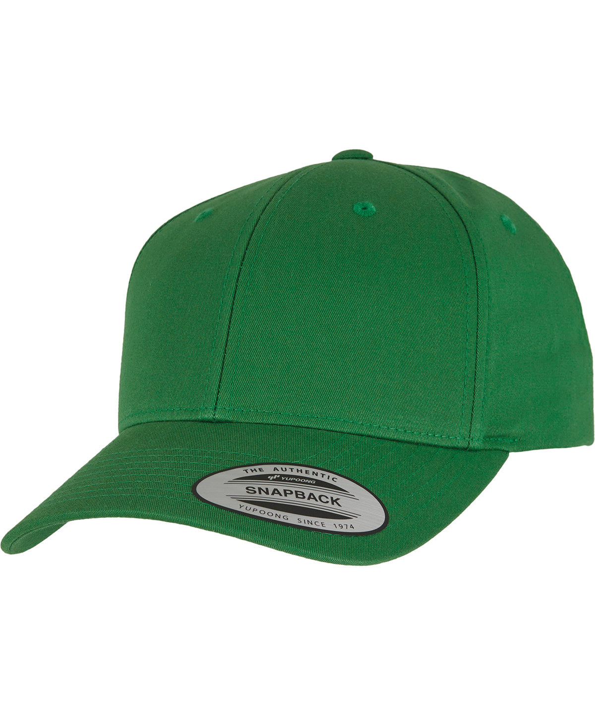 Flexfit by Yupoong Curved classic snapback (7706) in Classic Green, front view