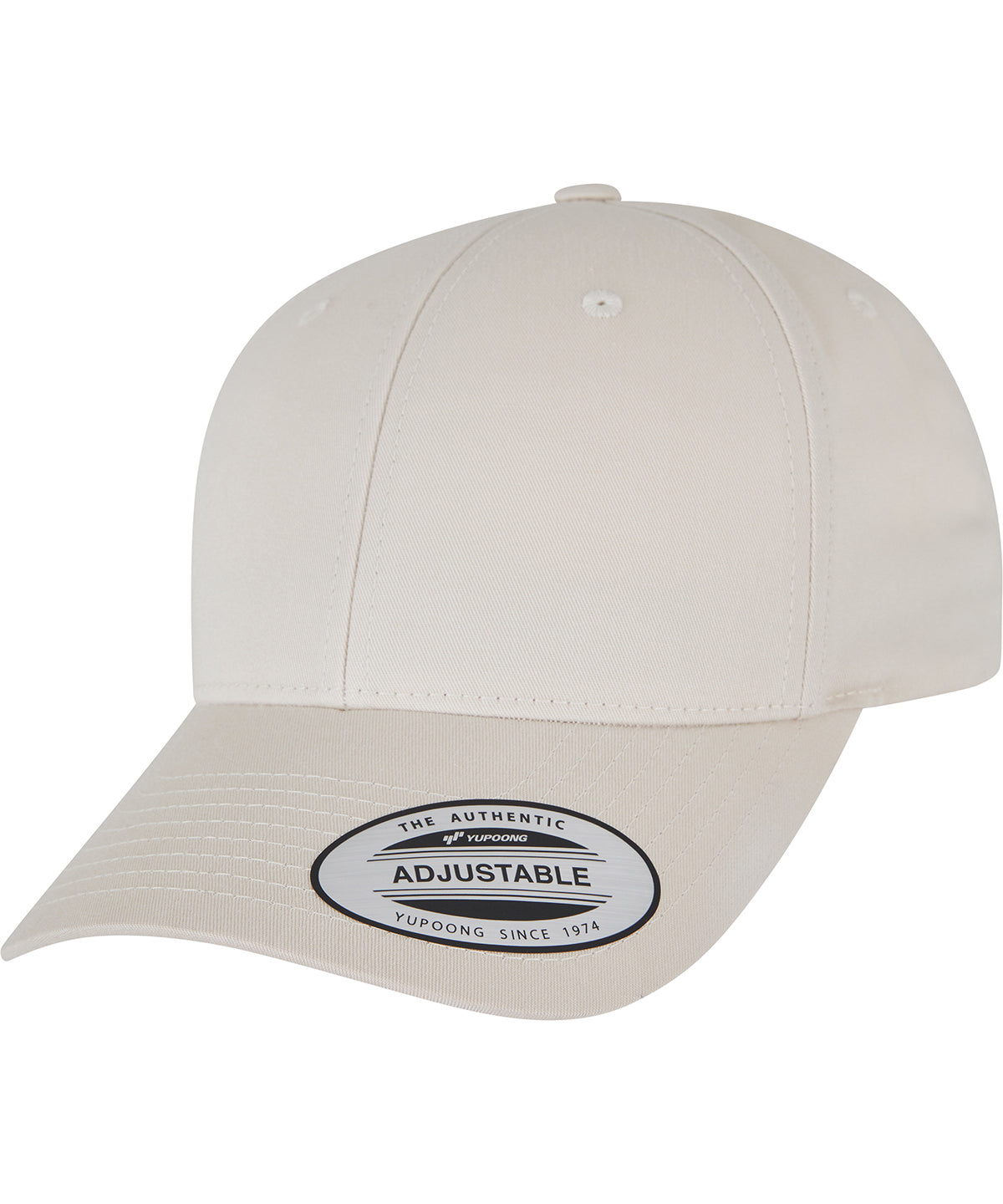 Flexfit by Yupoong Curved classic snapback (7706) in Mink Beige, front view