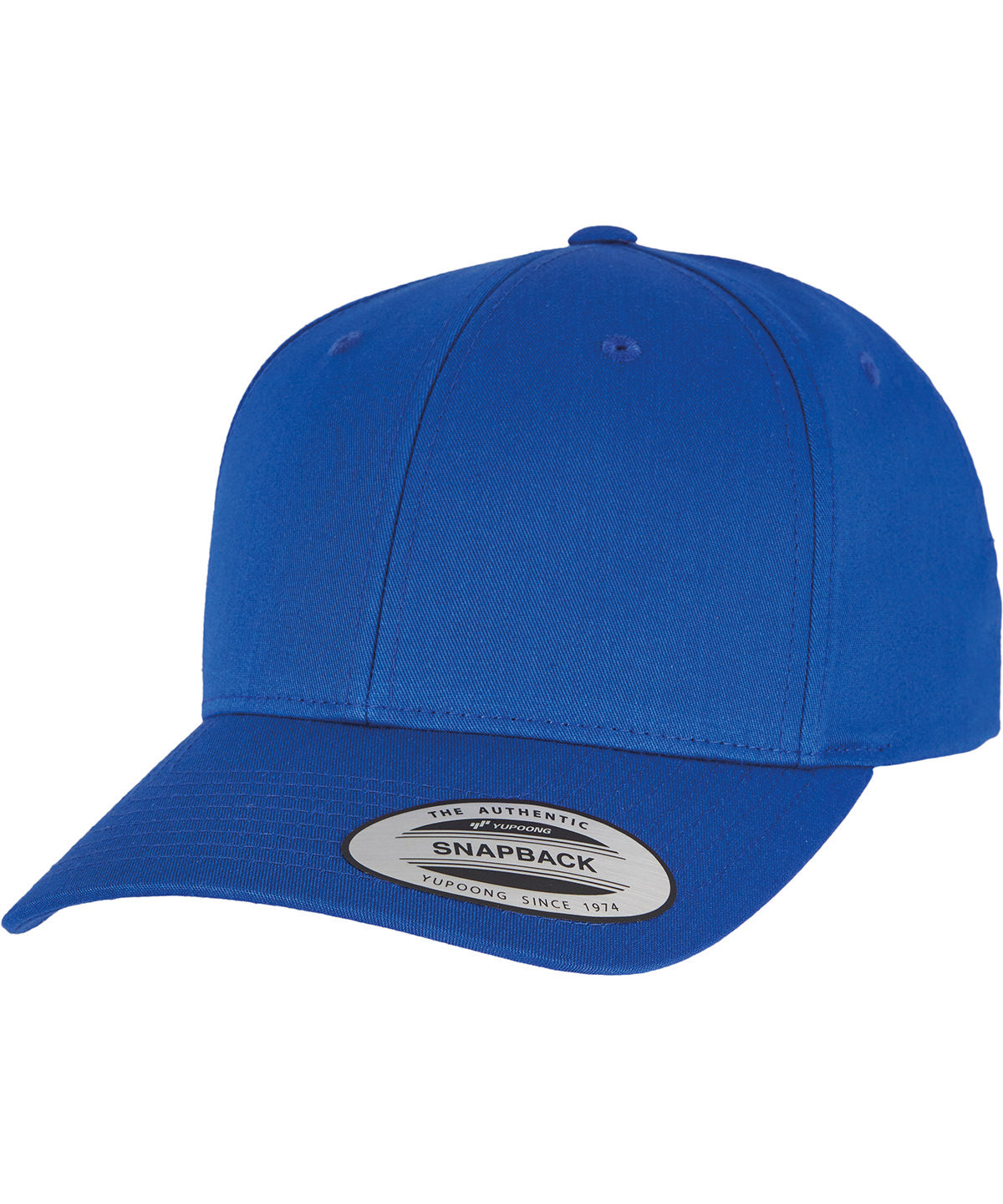 Flexfit by Yupoong Curved classic snapback (7706) in Royal, front view