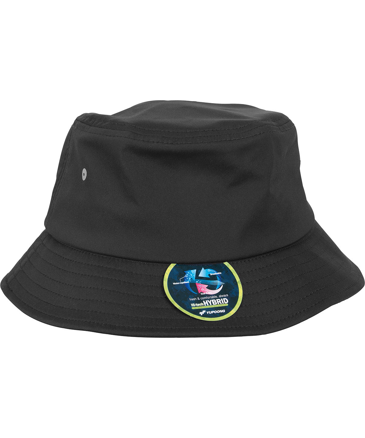 Flexfit by Yupoong Nylon bucket hat in Black, lifestyle photo