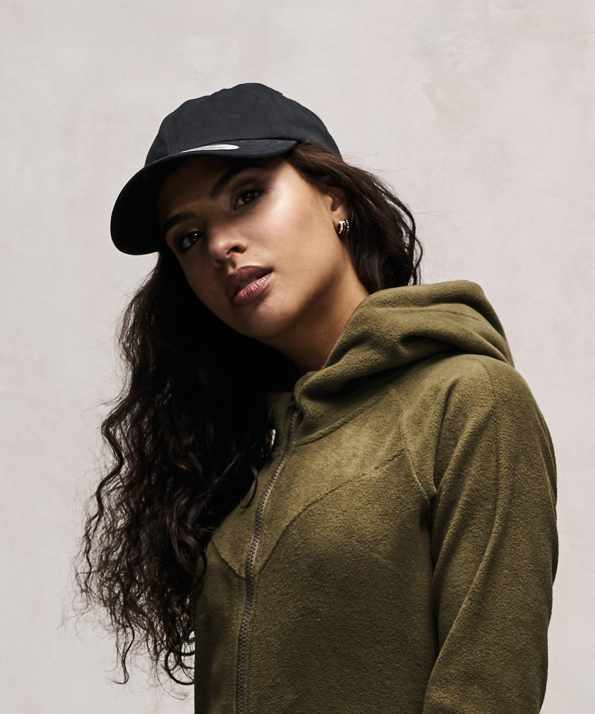 Flexfit by Yupoong Peached cotton twill dad cap, lifestyle photo