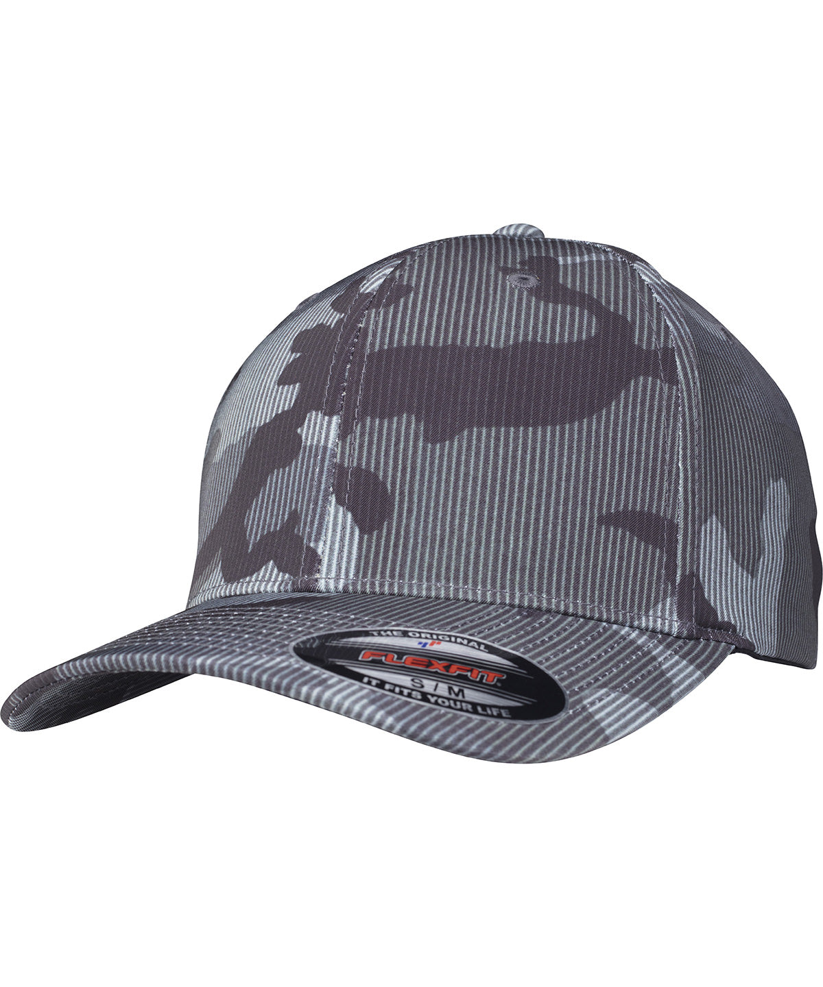 Flexfit by Yupoong Flexfit camo stripe cap in Dark Camo, lifestyle photo