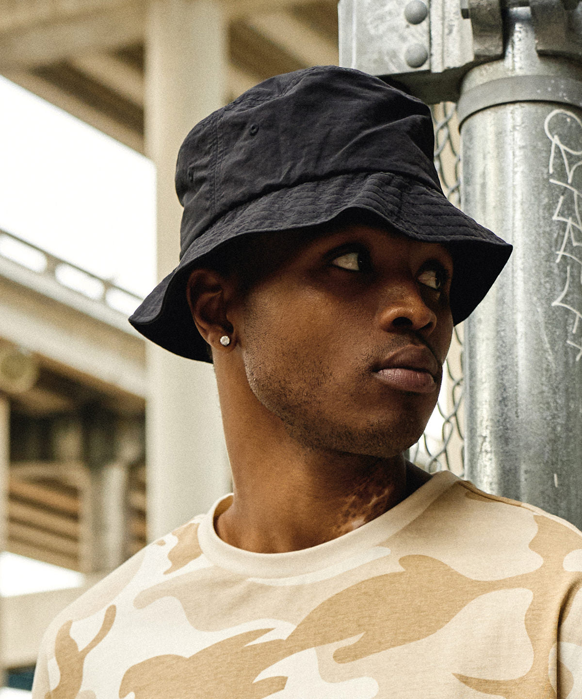 Flexfit by Yupoong Water-repellent bucket hat, lifestyle photo
