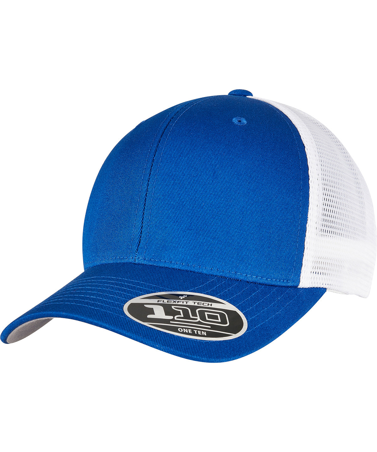 Flexfit by Yupoong 110 mesh 2-tone cap in Royal/White, front view