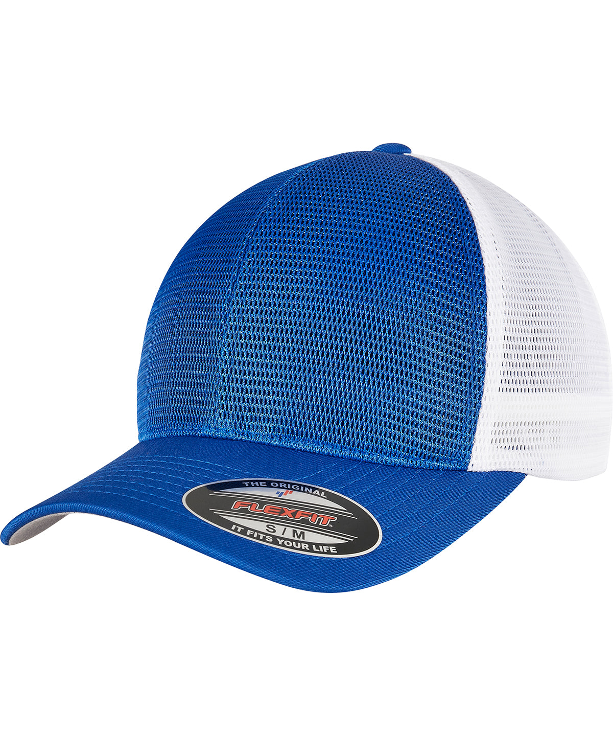 Flexfit by Yupoong Flexfit 360 omnimesh cap 2-tone in Royal/White, front view