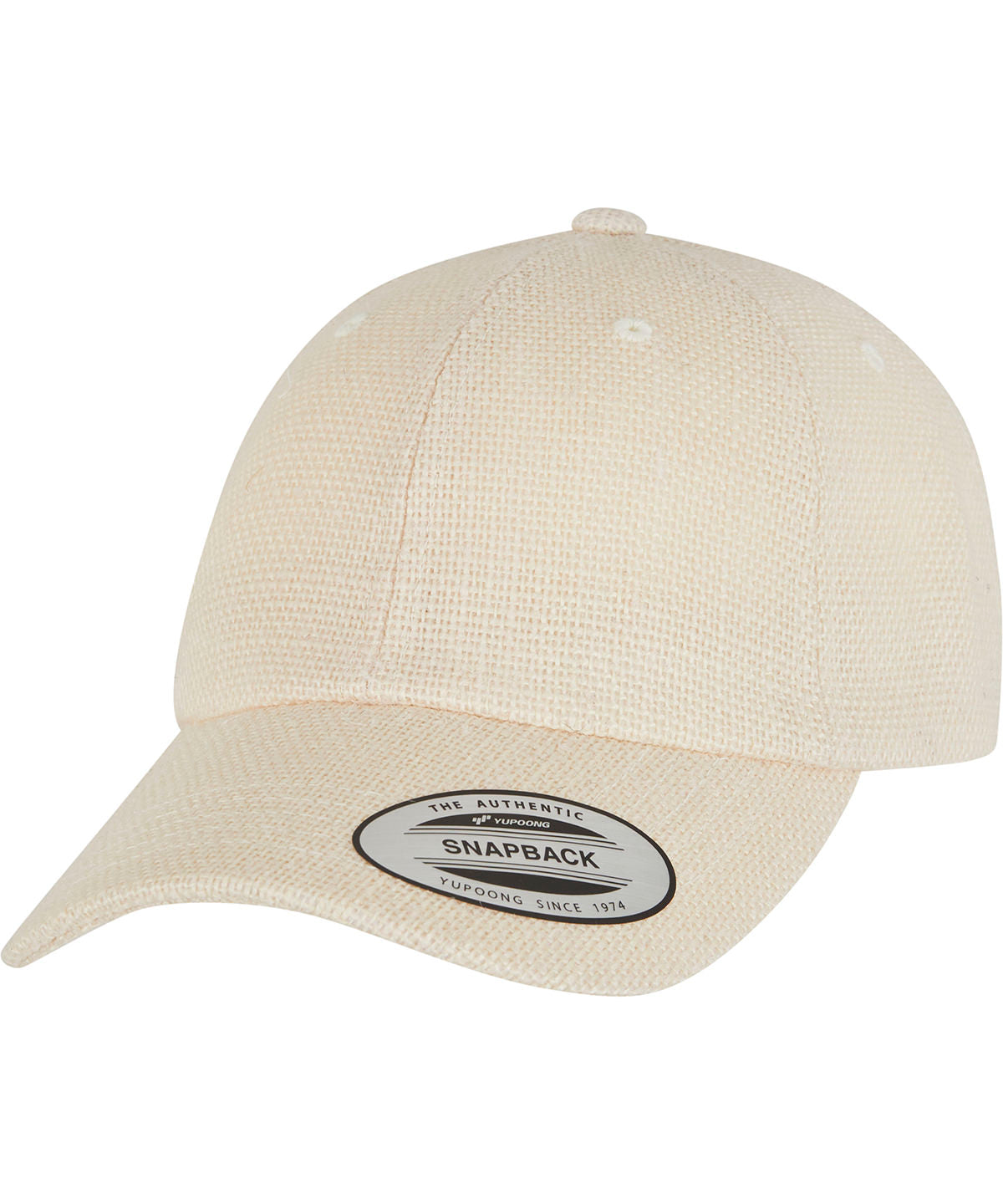 Flexfit by Yupoong Flexfit Dad jute cap in Off White, front view