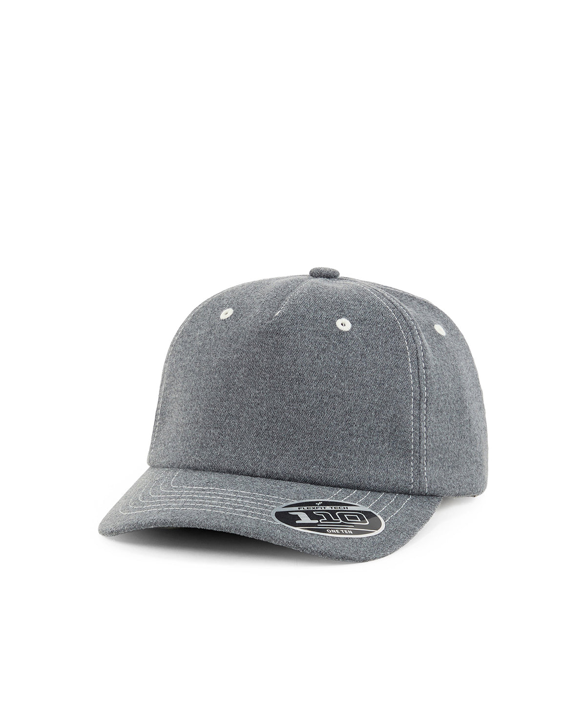 Flexfit by Yupoong Flexfit 110 melton wooly serge in Heather Charcoal, front view
