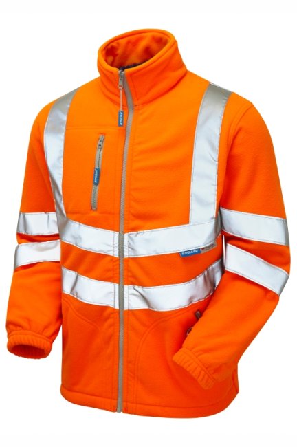 Pulsar Orange Hi-Vis Softshell + Fleece + Tee Pack - Pulsar PR508 Interactive Fleece Jacket front