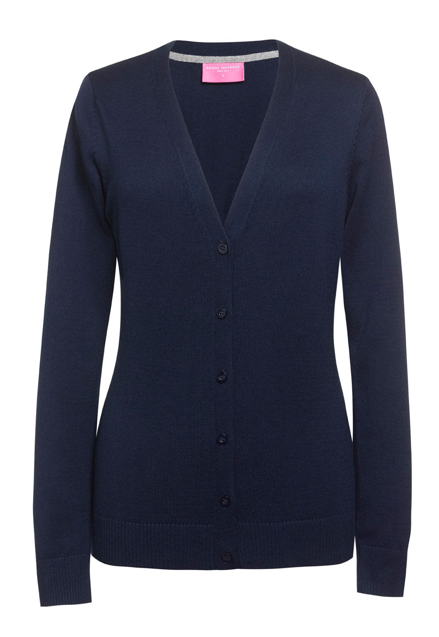 Brook Taverner Augusta V-neck Cardigan in Navy, main product image