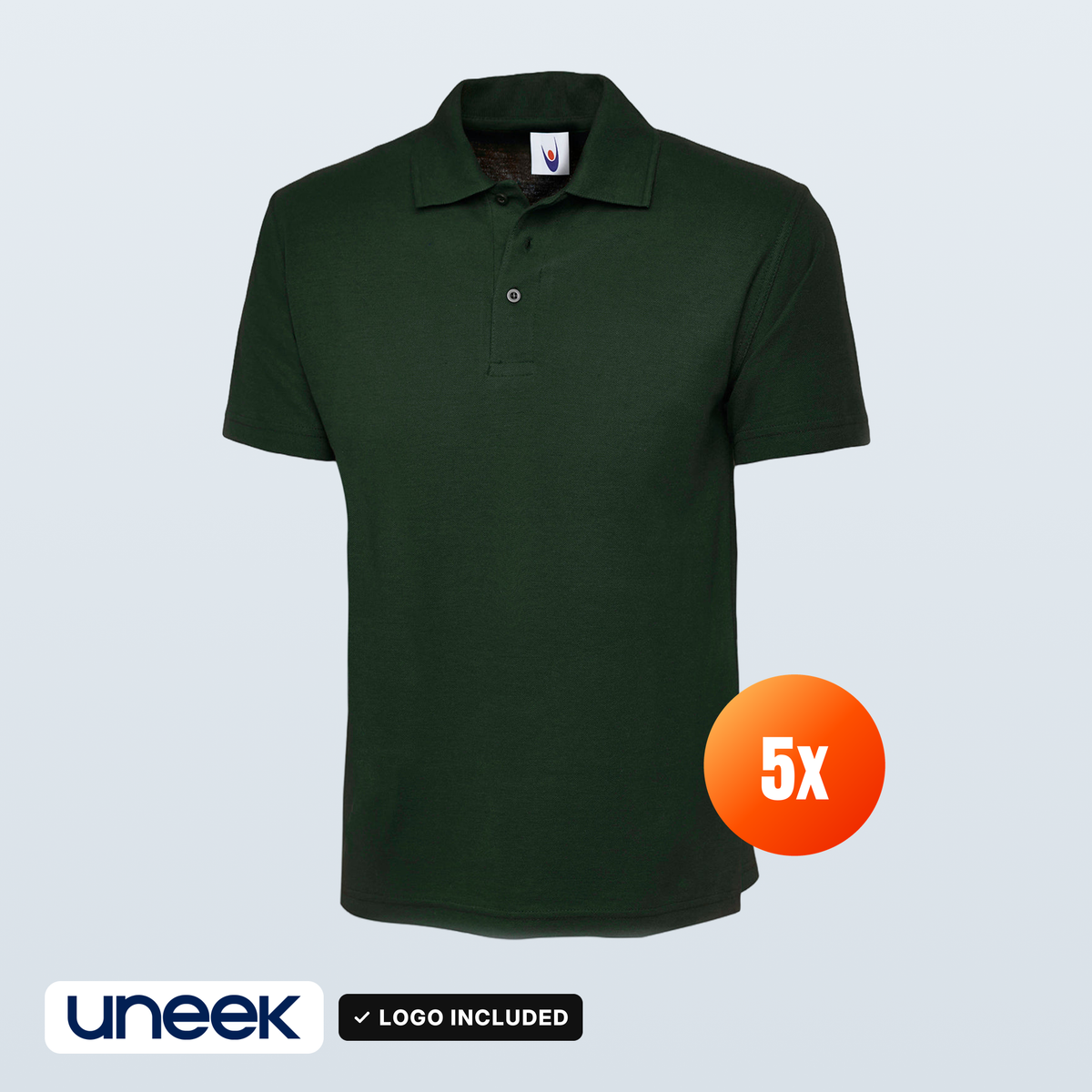 The Workwear Co Uneek x5 Polo Pack – logo included in the price