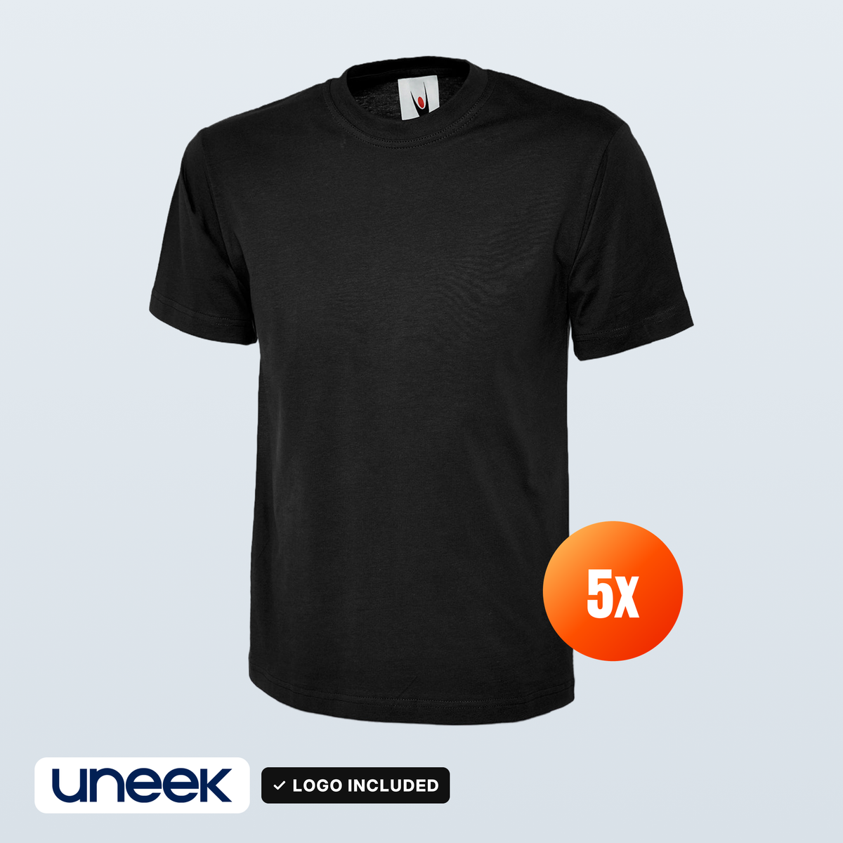 The Workwear Co Uneek x5 Tee Pack – logo included in the price