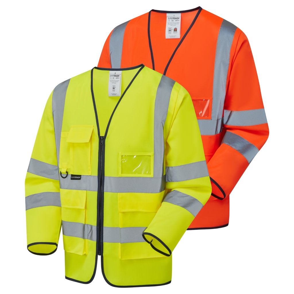 Supertouch Hi Vis Long Sleeved Executive Vest, main product image