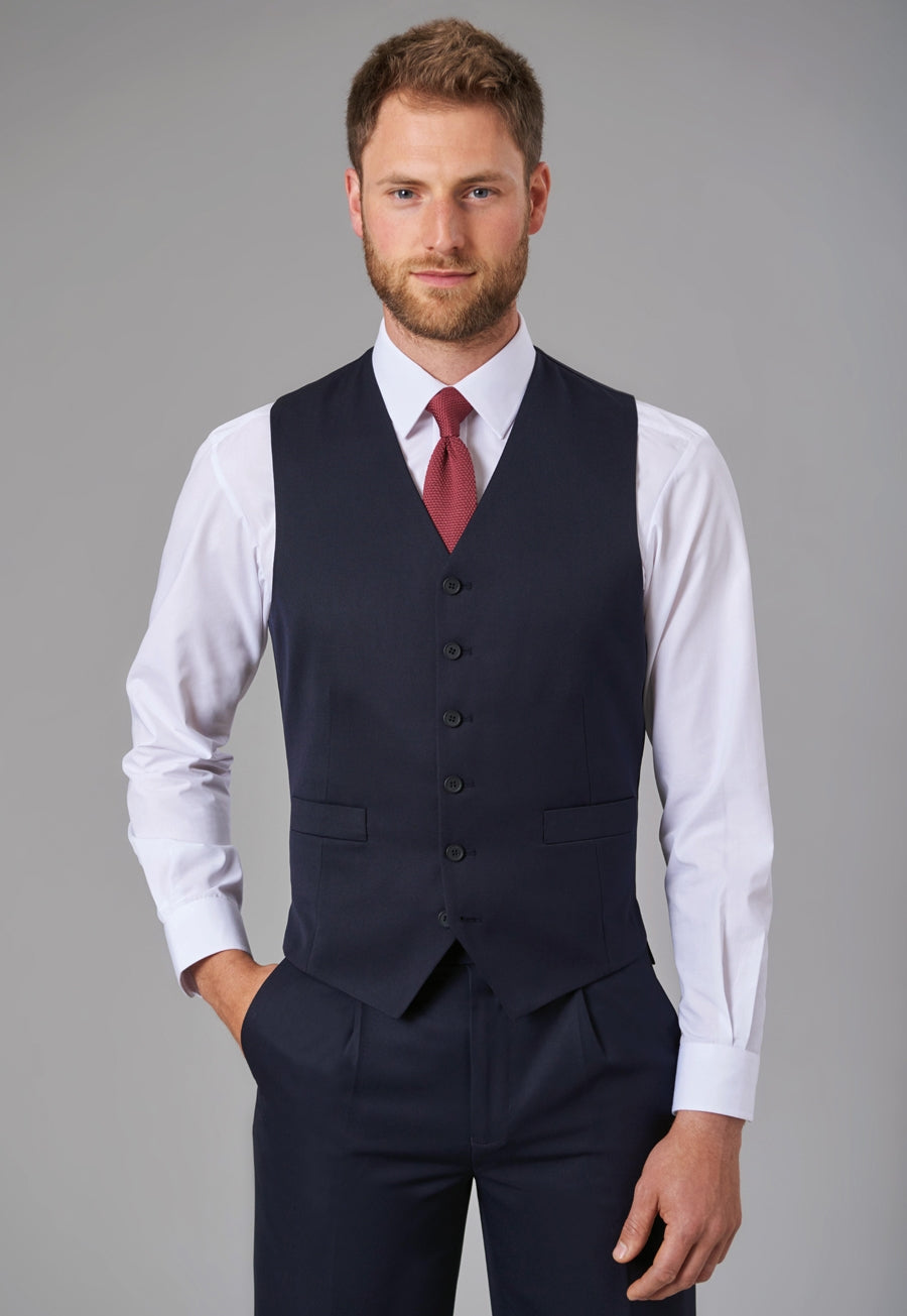 Brook Taverner Gamma Waistcoat in Navy, image 4