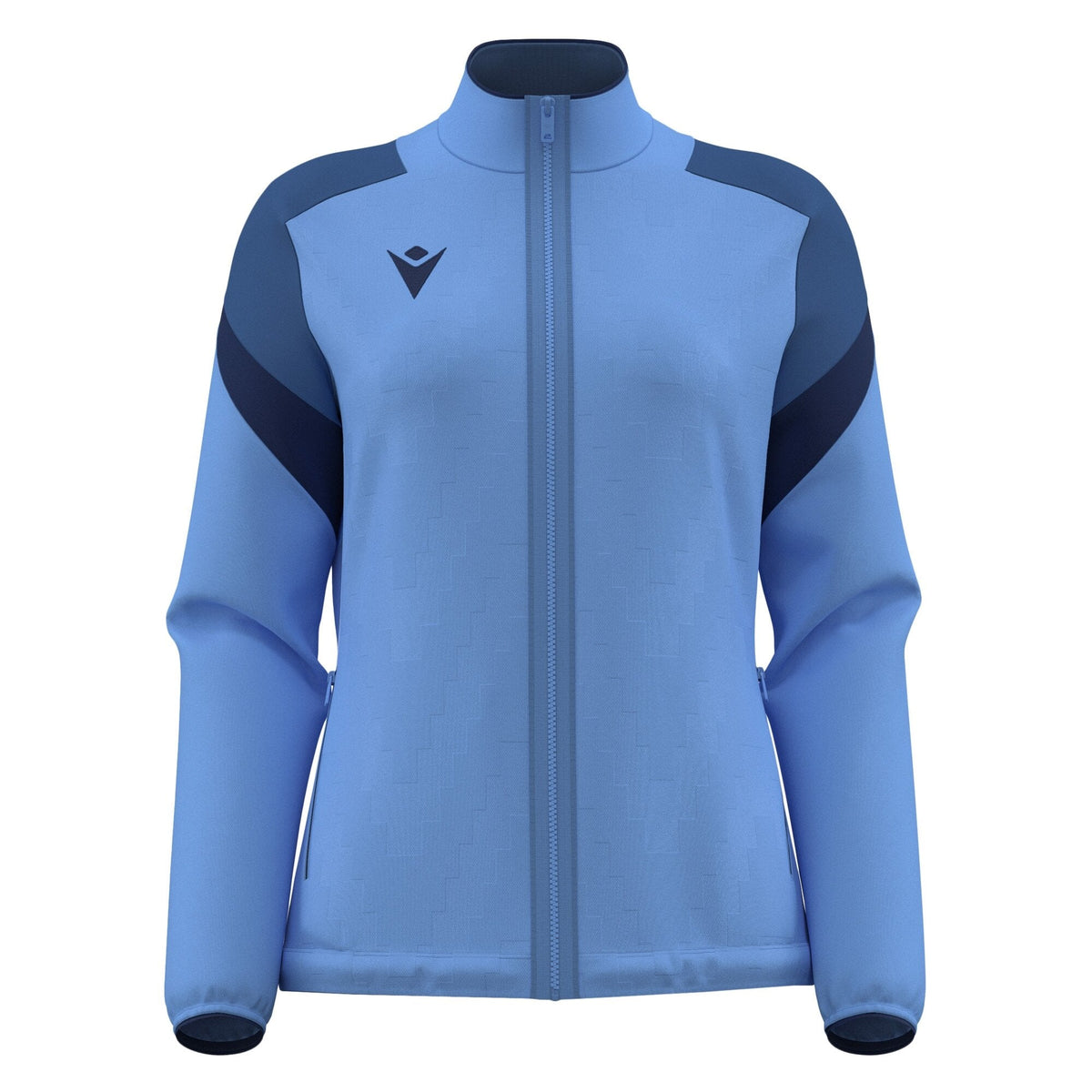 Macron Athena Full Zip Sweatshirt - Indigo Sky Blue/Navy - view-10