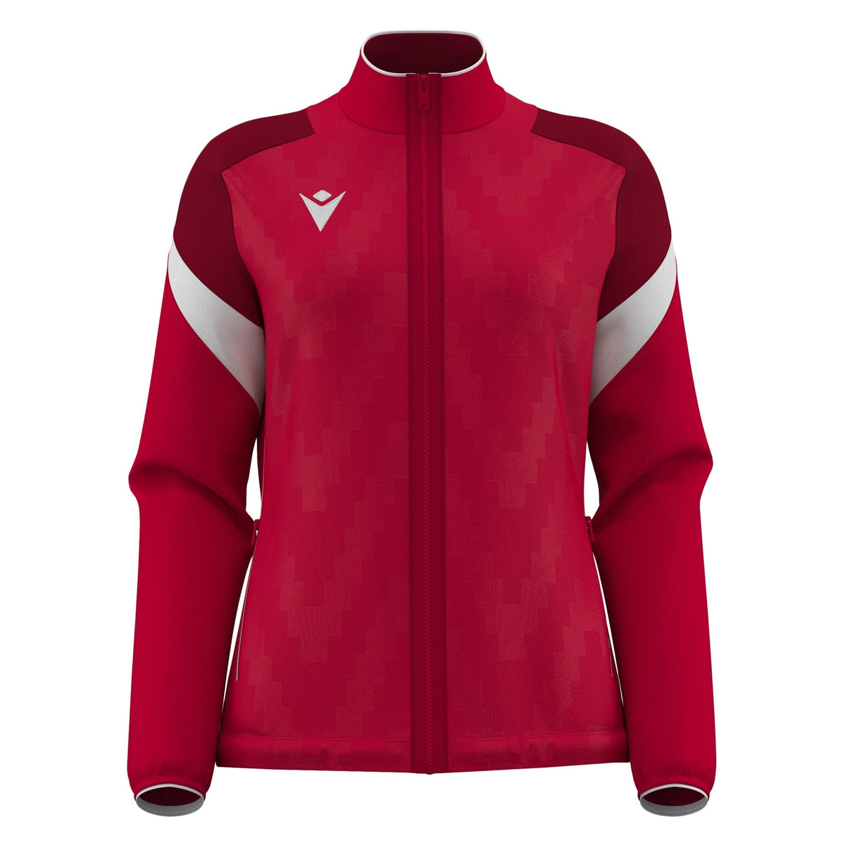 Macron Athena Full Zip Sweatshirt - Red/White - view-10