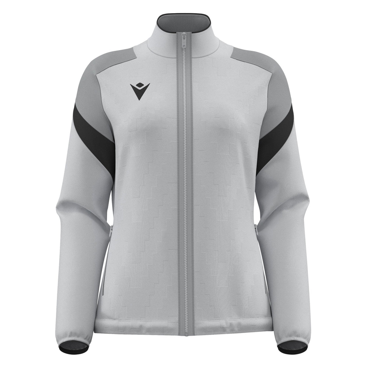 Macron Athena Full Zip Sweatshirt - Stone Grey/Anthracite - view-10