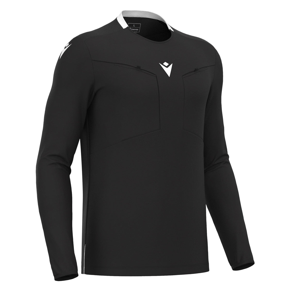 Macron Frisk Referee Long Sleeve Shirt - Black/White