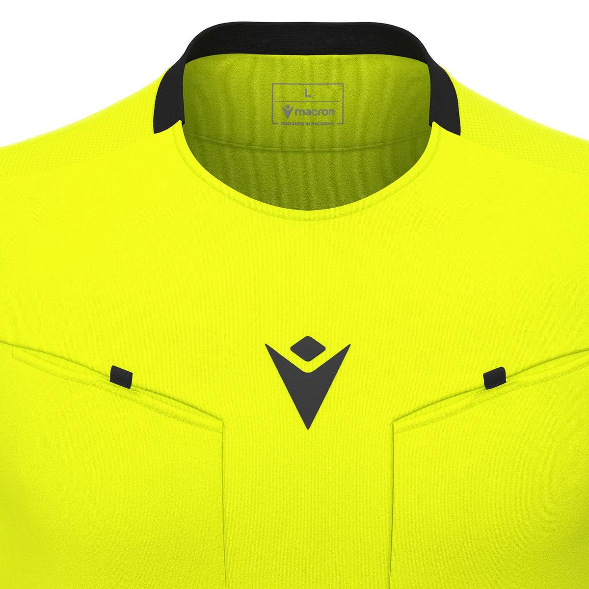 Macron Frisk Referee Long Sleeve Shirt - Neon Yellow/Black