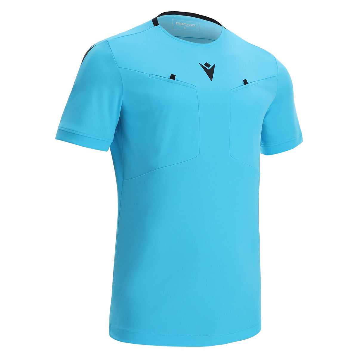 Macron Frisk Referee Shirt - Neon Sky/Black
