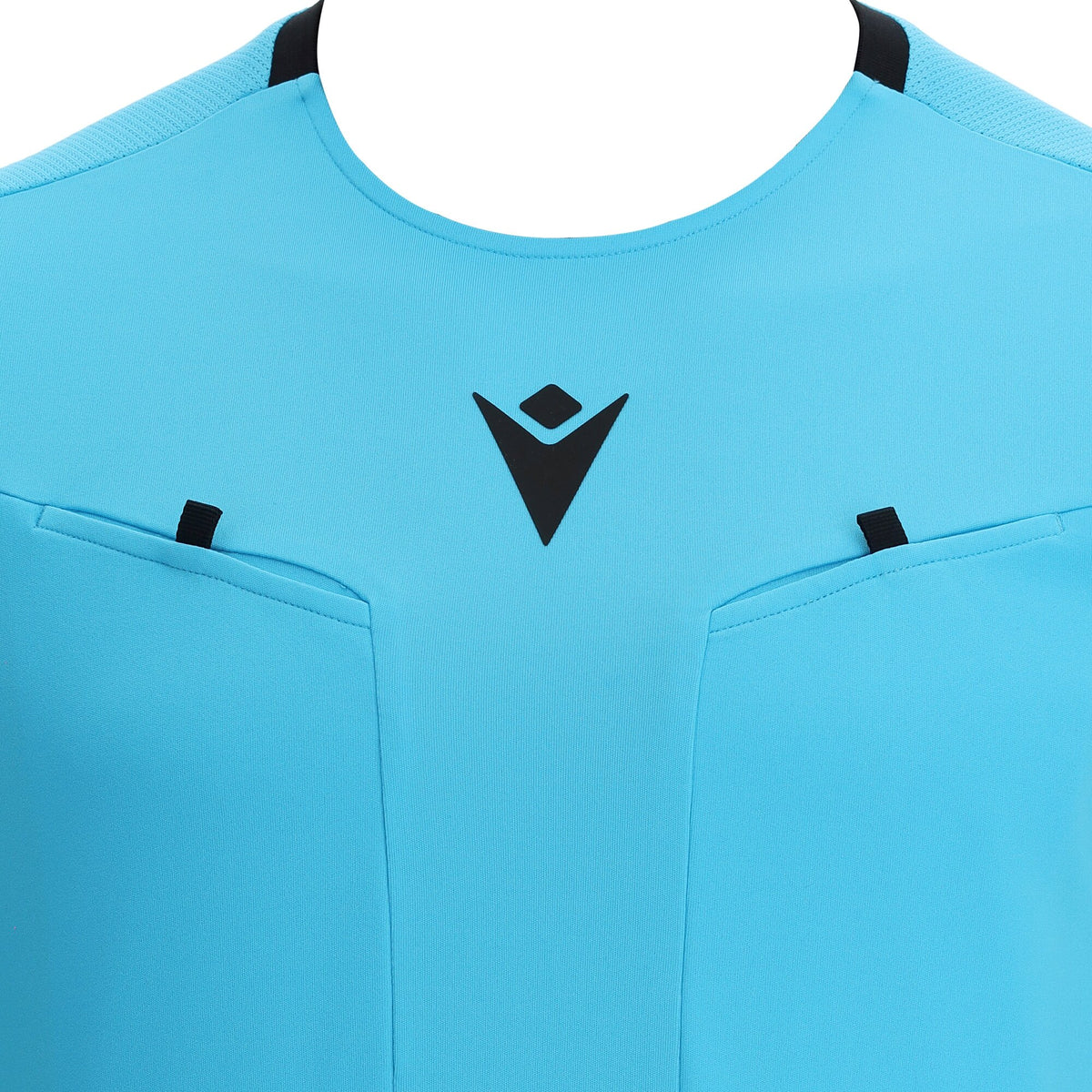 Macron Frisk Referee Shirt - Neon Sky/Black