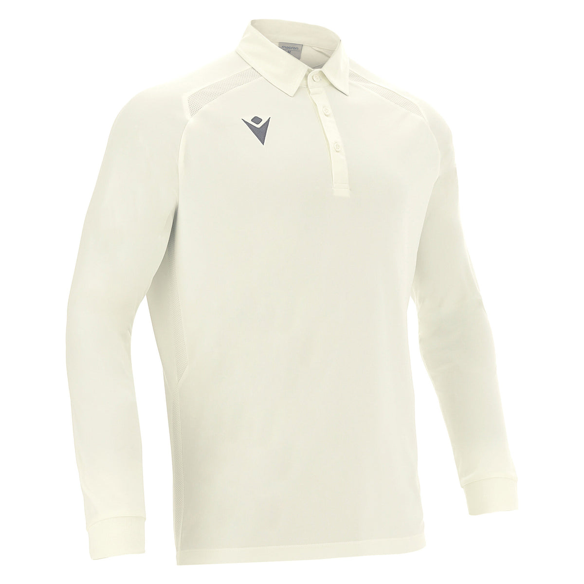 Macron Hutton Cricket Long Sleeve Shirt - Off White