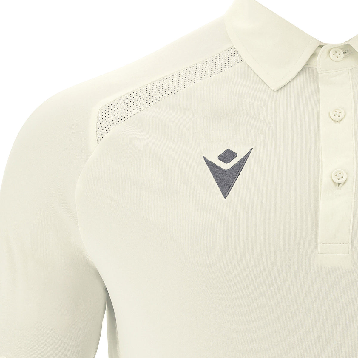Macron Hutton Cricket Shirt - Off White