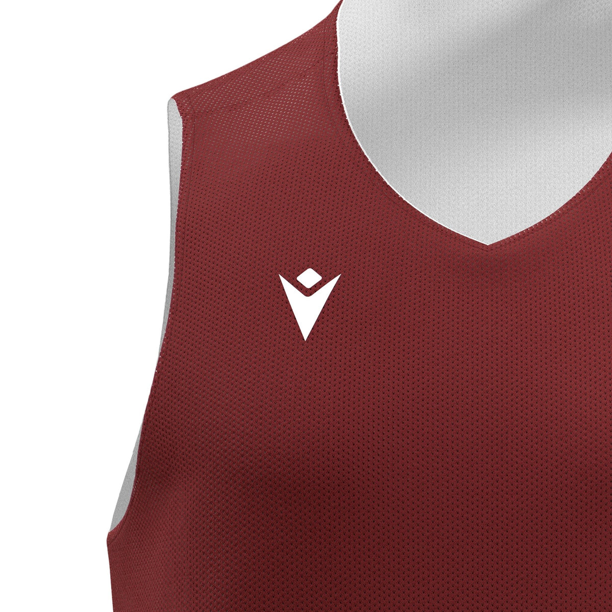 Macron Idaho Reversible Basketball Shirt - Cardinal/White