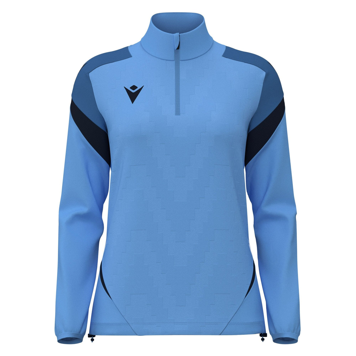Macron Leona 1/4 Zip Jersey - Indigo Sky Blue/Navy - view-10
