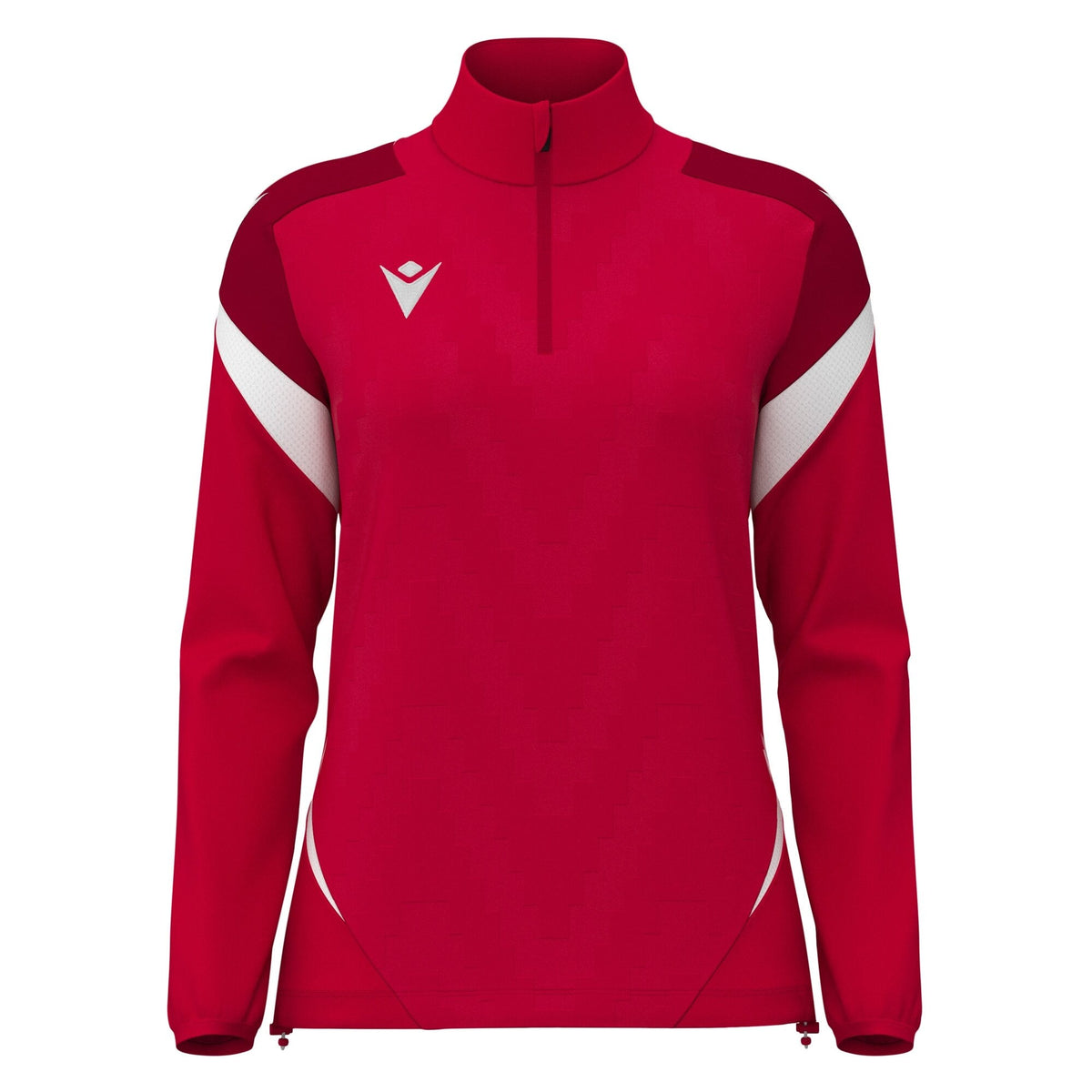 Macron Leona 1/4 Zip Jersey - Red/White - view-10