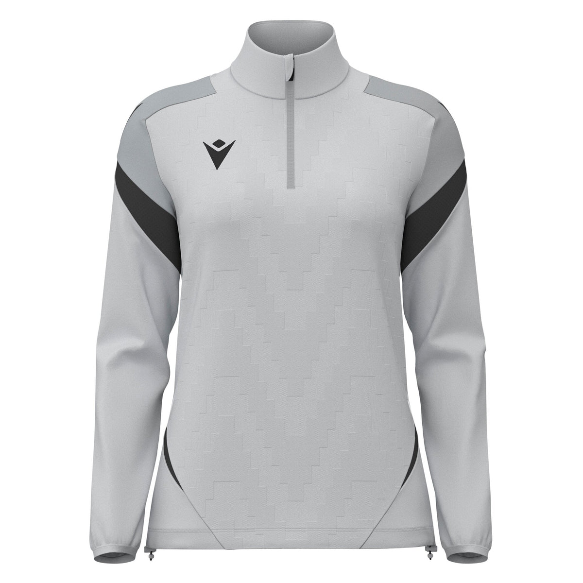 Macron Leona 1/4 Zip Jersey - Stone Grey/Anthracite - view-10