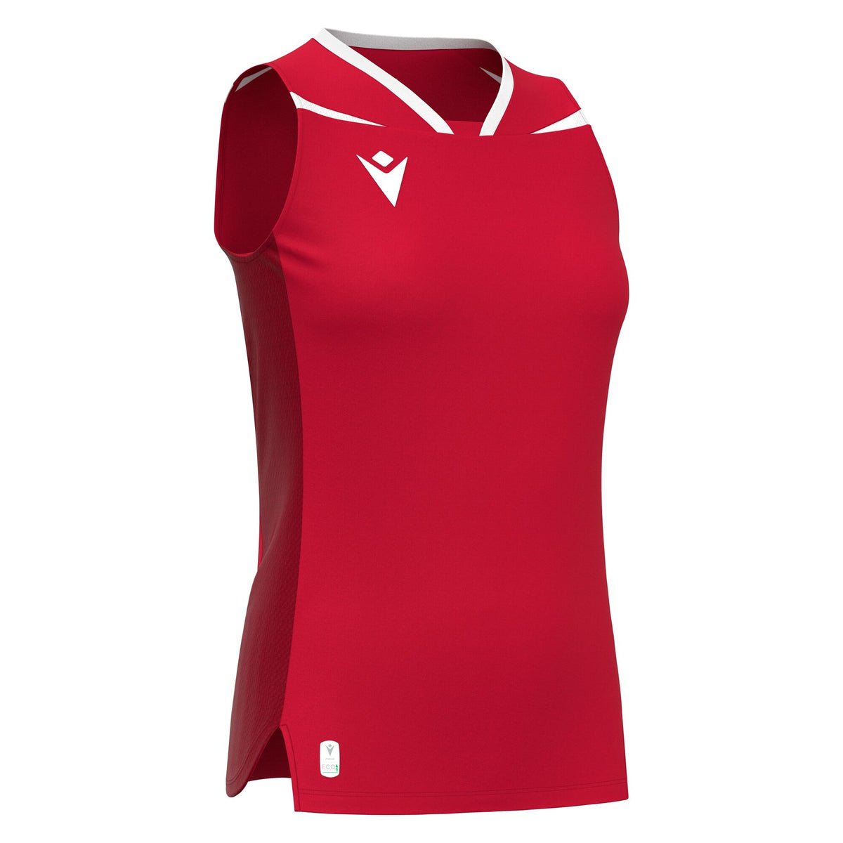 Macron Lily Eco Sleeveless Shirt - Red/White