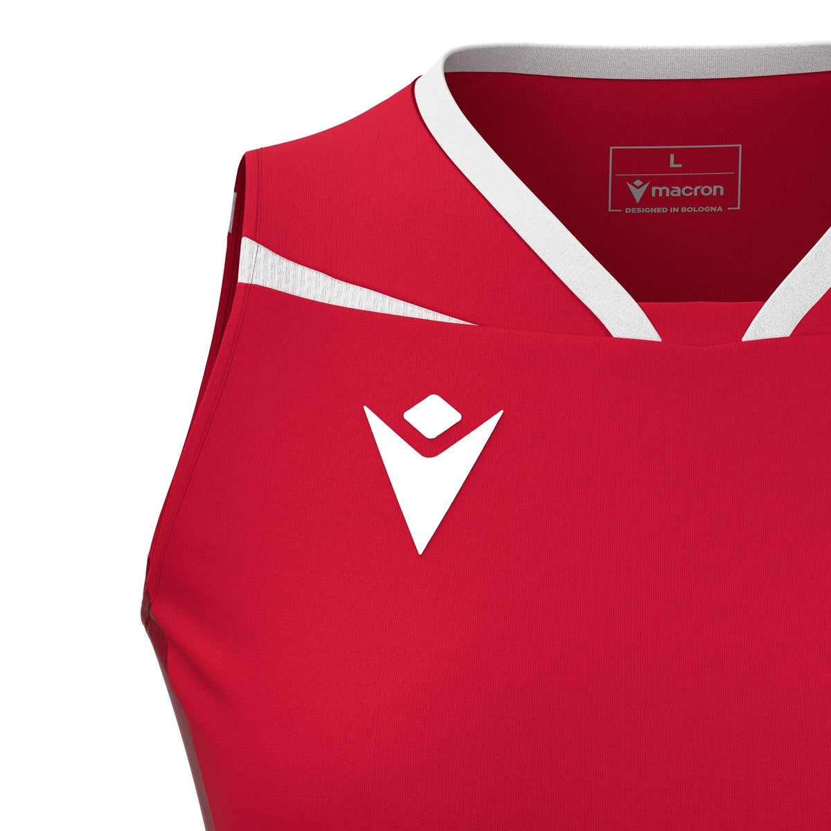 Macron Lily Eco Sleeveless Shirt - Red/White