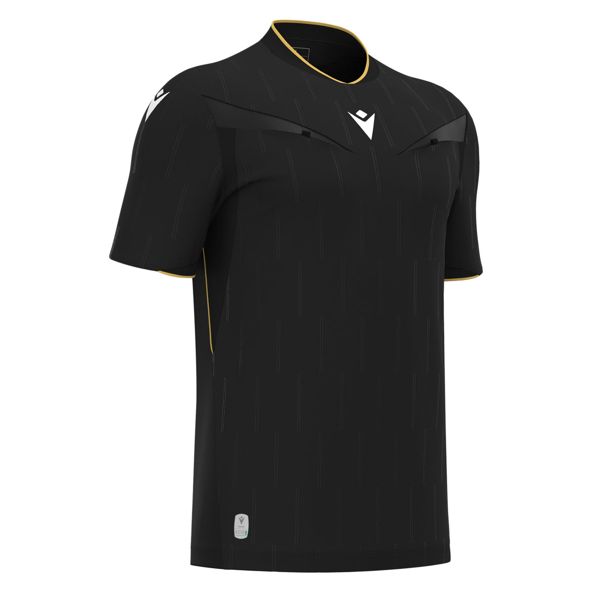 Macron Mendez Eco Referee Shirt - Black/Gold