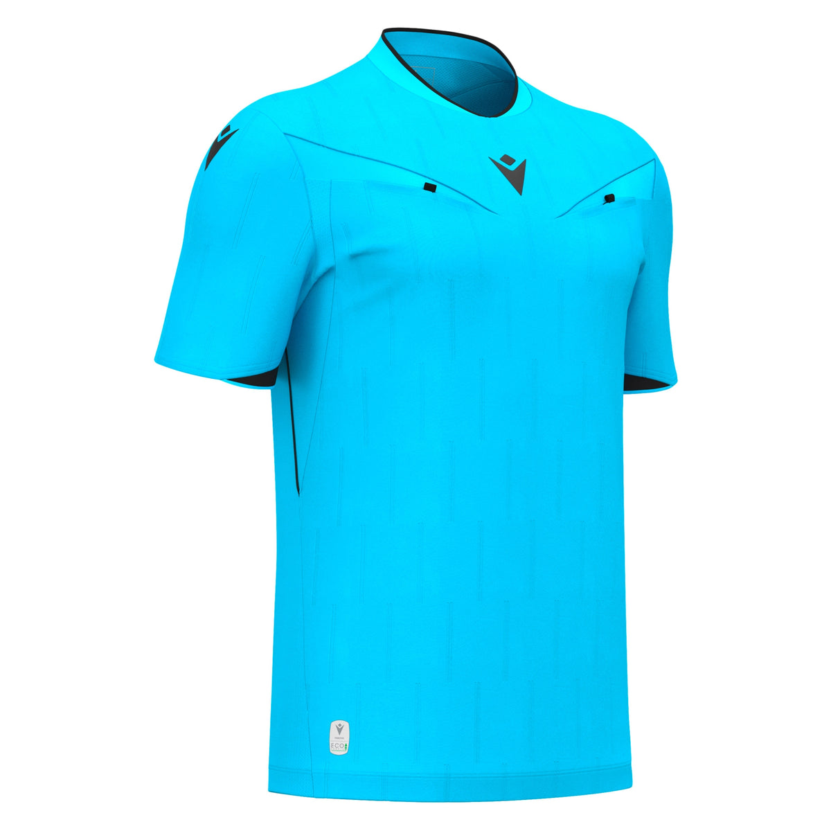 Macron Mendez Eco Referee Shirt - Neon Sky/Black