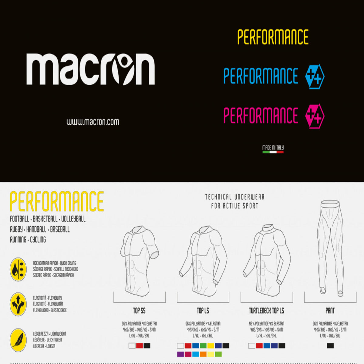 Macron Performance ++ Long Sleeve Compression Top - Royal Blue